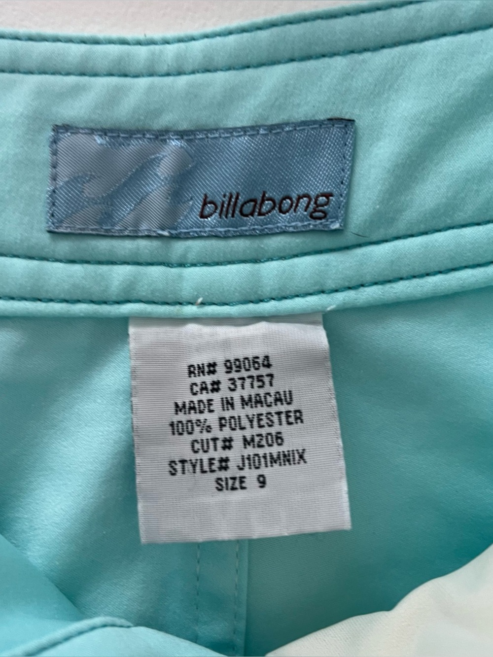 Billabong Aqua Floral Stripe Swim Trunks - Picture 6 of 6